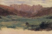 Frederic E.Church, Hinter Schonau and Reiteralp Mountains,Bavaria